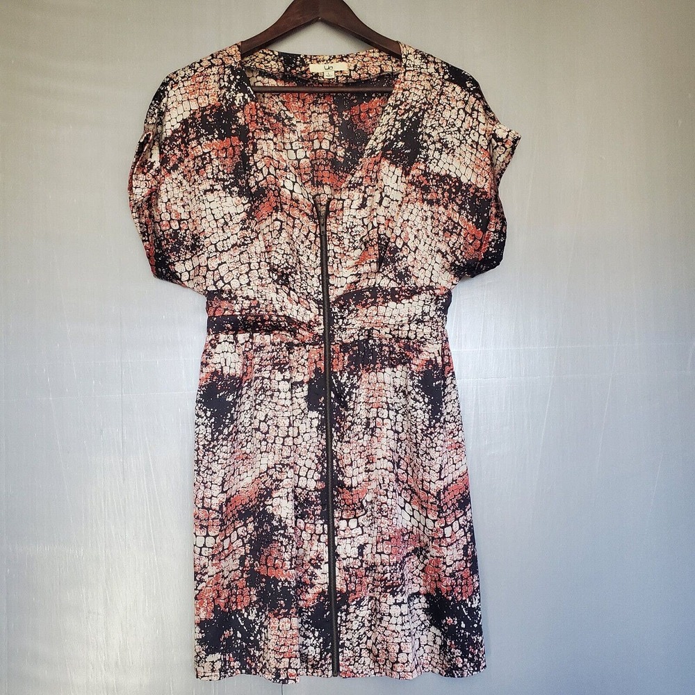 Ya Women's Summer Dress SZ L Multi NWOT Pink Black Cream All Occasion